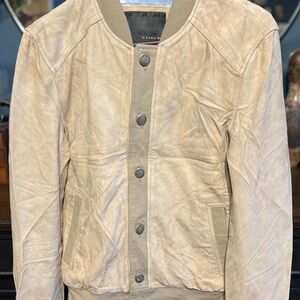 Sueded Men’s Tan Leather Jacket